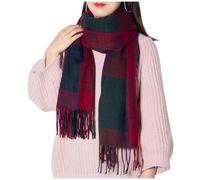 Echarpe Femme Hiver Cachemire Britannique Couverture Chaude Châle en Cachemire Foulard Carreaux, Cadeau de Père Noël Secret pour Femme Coffret D'echarpe Cadeaux pour Maman Grand-Mère Sœur (en Boîte)