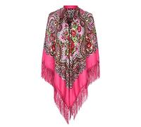 Echarpe Femme Hiver XXL - Mode S Impression Châle Écharpe S Mode Bohème Foulards Style Ethnique Cravate Gland Écharpe Grande Écharpe (One Size)