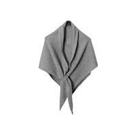 Écharpe Femme Triangle En Laine Mélangée Tricotée - Châle Unie Doux Et Chaud Pour L'Automne L'Hiver Pour Les Femmes Filles(Light Gray)