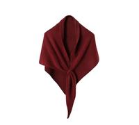 Écharpe Femme Triangle En Laine Mélangée Tricotée - Châle Unie Doux Et Chaud Pour L'Automne L'Hiver Pour Les Femmes Filles(Red)