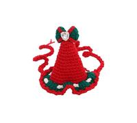 Écharpe festive réversible pour animaux de compagnie, motif de Noël, pour chiens, chats, doublure en polaire chaude, décoration de fête, accessoire animal, festival, collier pour fête