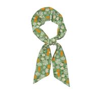 Écharpe Fine Pour Femme Fleurs En Ligne Long Foulard, Bandeau, Ceinture, Accessoire De Sac Ou Poignée, Vert Résistant Poussière Et Au Soleil, Doux Pour Peau Respirant Simple Frais 119X7.9 Cm