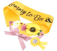 Écharpe Fleurie pour Future Maman, Ceinture Polyester Shower | Style Mode et Élégant, Finition Soignée, Effet Décoratif, pour Séance Photo Maternité et Fête Prénatale