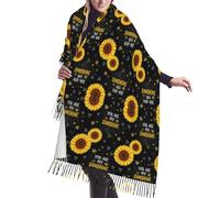 Écharpe Foulard Classique Wrap Foulard Tu es mon soleil tournesol Hiver Châle pour Party Homme Mariage 68x196cm