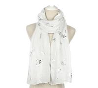 Echarpe Foulard Écharpes Châle Écharpe Douce Et Légère Protection Solaire Châle Imprimé Cocotier Écharpe Hiver (Color : White, Size : 180 * 70cm)