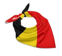 Écharpe Foulard En Satin Cravate Belgique Modèle de drapeau national Foulard mode Bandanas Plage Cheveux,Sac à Main cou Echarpe,46CM×46CM,Rouge