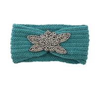 Écharpe Future Maman Papa Head Thermal Hairband laine de main filles cheveux doux Hairband femmes Headband Or Long (Green, One size)