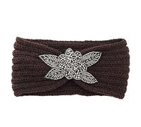 Écharpe Future Maman Papa Head Thermal Hairband laine de main filles cheveux doux Hairband femmes Headband Or Long (Brown, One size)