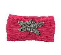 Écharpe Future Maman Papa Head Thermal Hairband laine de main filles cheveux doux Hairband femmes Headband Or Long (Hot Pink, One size)