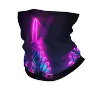 Echarpe Gaiter Feuilles De Marijuana Cannabis Trippy Psychédélique Violet Néon Écharpe Demi-Visage Respirant Unisexe Cache-Col pour Sports Extérieur Yoga 25X50Cm