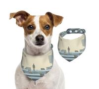 Écharpe géométrique 3D pour animal domestique, bandanas pour chien, printemps, été, en coton doux, accessoires réglables pour petit, moyen, grand, fille, garçon, chiot, petit