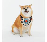 Écharpe géométrique Vector pour animaux de compagnie - Écharpe triangulaire adaptée aux chiens de petite, moyenne et grande taille, noir, bandana pour chien