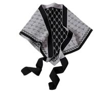 Écharpe gracieuse pour femme - Faux col d'hiver - Écharpe pour homme - Écharpe tricotée, Noir/gris, Taille unique