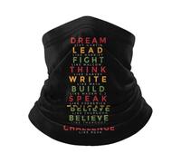 Écharpe Grands Dirigeants Afro-Américains Mois De L'Histoire des Noirs Cache Cou Multi-Usage Décoration Faciale Respirant Couvre-Chef pour Adulte Jogging Randonnée 25X50CM