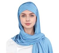 Echarpe Homme, Chapeau pour Femme Musulmane à Volants, Turban de chimiothérapie Contre Le Cancer, écharpe, châle (Sky Blue, One Size)