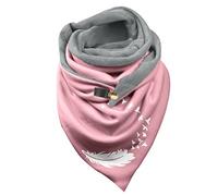 Echarpe Homme Chaude,Femmes Plume Imprimer Boho Écharpe Châles Wraps Hiver Chaud Écharpes Courtes (D, One Size)