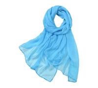 Echarpe Homme Hiver - S Été Décontracté Coloré Multicolore Couleur Unie en Mousseline de Soie Mince Écharpe en Soie Régulière Écharpe Solaire (Sky Blue One Size)