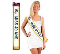 Echarpe Humoristique miss 40 Ans Bleue - Bleu Jaune G