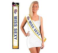 Echarpe - Miss sexy - Déguisement - Fête - Anniversaire bleue G