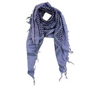 Echarpe imprimée style Kufiya bleu noir Foulard Shemagh Arafat