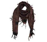 Echarpe imprimée style Kufiya Marron Noir Foulard Shemagh Arafat