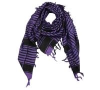 Echarpe imprimée style Kufiya violet noir Foulard Shemagh Arafat