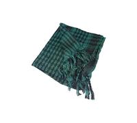Écharpe légère à franges en coton arabe avec pompon pour le camping en plein air, accessoire unisexe, écharpe imprimée appareil photo, Vert, taille unique