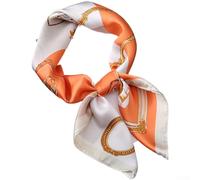 Écharpe légère de style rétro fabriquée en imitation soie avec des bords roulés délicats, offrant un confort respirant et une élégance intemporelle pour tous les climats (02)