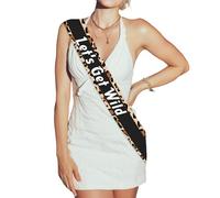 Écharpe léopard Let's Get Wild pour filles, enterrement de vie de jeune fille, enterrement de vie de jeune fille, motif léopard, anniversaire, enterrement de vie de jeune fille, enterrement de vie de