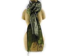 Echarpe - LES TRESORS DE LILY - Sanka - Soie et viscose - Vert bouteille