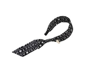 Écharpe longue française à la mode, bandeau pour cheveux, détails perlés, lettre anglaise, couvre-chef large, confortable pour un usage quotidien, bandeau de style français