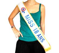 Echarpe Miss 18 Ans 184 Cm Bleu