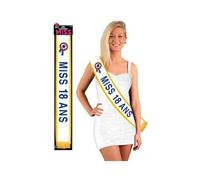 Echarpe Humoristique miss 18 Ans Bleue - Or Jaune