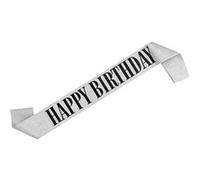 écharpe miss anniversaire argent pailleté adulte - boland 30376 Gris G