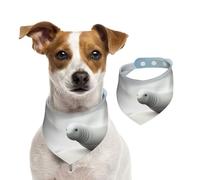 Écharpe motif animaux étranges dans les dunes pour animal domestique, bandanas pour chien, printemps, été, en coton doux, accessoires réglables pour petit, moyen, grand, fille, garçon, chiot, taille M