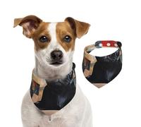 Écharpe motif peinture d'un chien mignon pour animal domestique, bandanas pour chien, printemps, été, écharpe en coton doux, accessoires réglables pour petit, moyen, grand, fille, garçon, chiot, grand