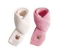 Écharpe Ours 2 Pièces Pour Enfants, Écharpe Chaude Mignonne, Écharpe Coupe-Vent, Écharpe Tricotée Douce, Écharpe Polyvalente
