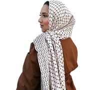 Écharpe Palestine - 180 x 70 cm - Accessoire de mode léger - Bandana shemagh arabe doux en mousseline de soie - Pour la tête du désert et le cou, Bordeaux , 180x70cm/70.87x27.56 inches