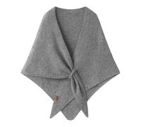 Écharpe pashmina tricotée, écharpes, cardigan, cape, épaule, haut, pull, écharpe, gris, taille unique