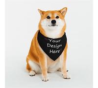 Écharpe personnalisée pour animal de compagnie Bandana pour chien avec nom, texte personnalisé pour ajouter votre image, foulards triangulaires pour petits, moyens et grands chiens, chats, bébé, chiot