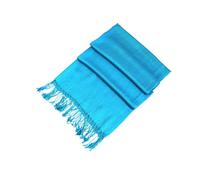 Écharpe pied-de-poule pour homme - Grande écharpe pashmina douce et soyeuse - Couleurs unies - Violet foncé - Taille unique - Écharpe de luxe pour femme, bleu ciel, A