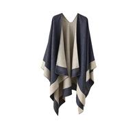 Écharpe Poncho Femme Hiver Élégant Chaud Châle Poncho Cape Écharpes Ouvert Réversible Écharpes Châle Hiver Automne Cadeau pour Noël