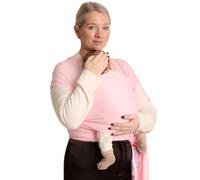 Écharpe porte-bébé de 3,2 à 15,9 kg - Écharpe de portage douce et extensible pour bébé - Sécurité testée - Porte-bébé mains libres - Écharpe pour nouveau-né (rose pâle)