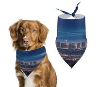 Écharpe pour animal de compagnie, motif horizon de Los Angeles, bandana triangulaire doux et respirant pour chiens et chats, parfait pour un usage quotidien ou des occasions spéciales