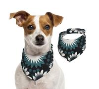 Écharpe pour animal domestique avec fond floral de rêve - Bandanas printemps été en coton doux - Accessoires réglables pour petites, moyennes et grandes filles, garçons, chiots - Taille S