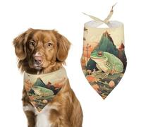 Écharpe pour animal domestique - Bandana pour chien - Grenouille sur montagne - Imprimé pour la plupart des chiens et chats