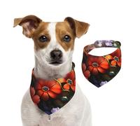 Écharpe pour animal domestique motif fleurs riches pour chien, bandanas printemps été en coton doux pour chiot, accessoires réglables pour petites, moyennes et grandes filles, garçons, chiots, taille