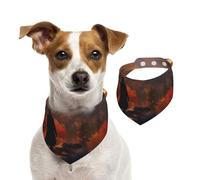 Écharpe pour animal domestique « Standing Near The Castle » - Bandanas pour chien - Printemps et été - En coton doux - Accessoires réglables pour petits, moyens et grands - Pour fille, garçon, chiot