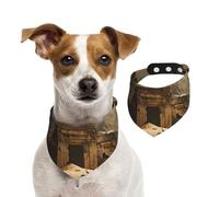 Écharpe pour animal domestique The Pyramid of The Lost World - Bandana pour chien - Printemps - Été - Coton doux - Accessoires réglables pour petites, moyennes et grandes filles - Garçon - Petit chiot