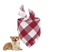 Écharpe pour chien à carreaux, bandana pour chien à carreaux | Bandana pour chien respirant Triangle | Bandanas lavables pour animaux de compagnie, foulard décoratif pour chien pour la maison, les ras